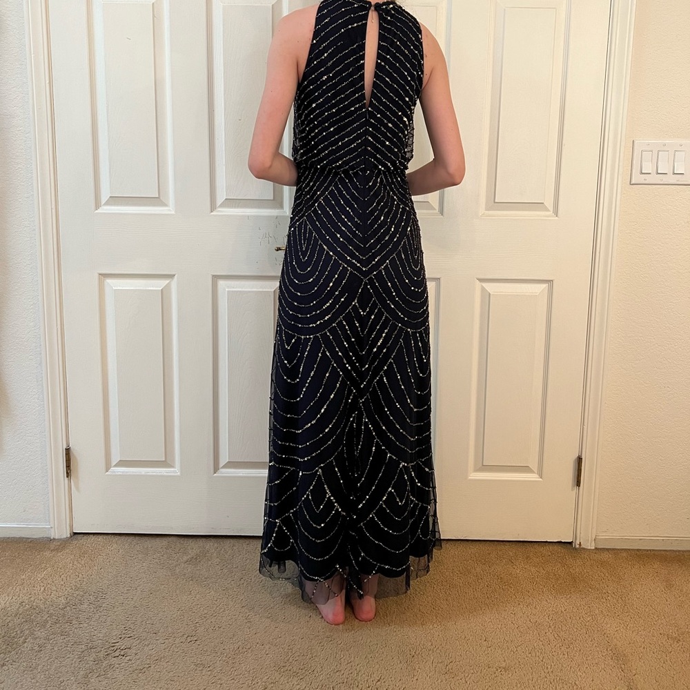 Adrianna Papell Beaded Art Deco Gown - Picture 3 of 3